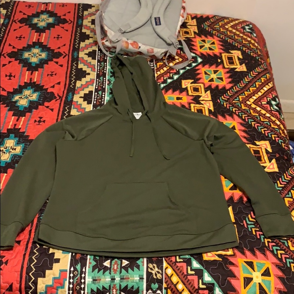 Athletic Army Green Hoodie